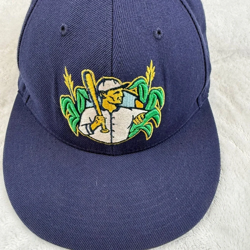 Field Of Dreams‎ Baseballism Fitted Hat Cap Mens Size 7 1/8 Navy Blue Movie